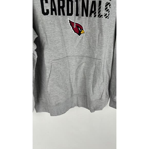 Arizona Cardinals Fanatics Fade Out Fitted Pullover Hoodie Mens XL Heather Gray - Picture 4 of 7